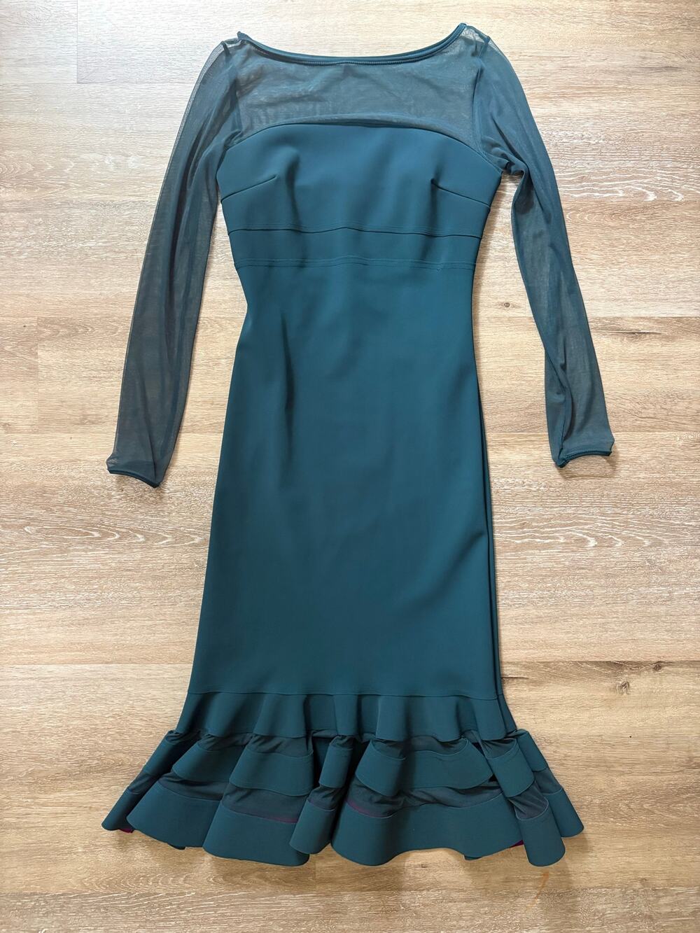 Chiara Boni La Petite Robe Boat-Neck Illusion Midi Dress